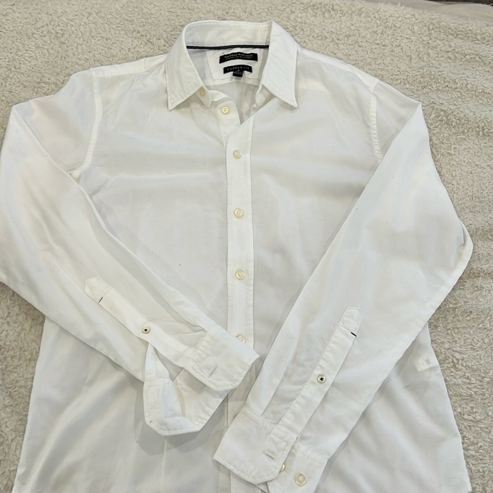 Banana republic white button down small